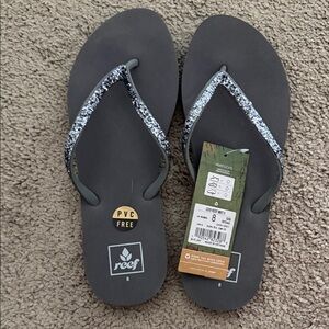 Reef Charcoal Sandals with Sparkling Straps